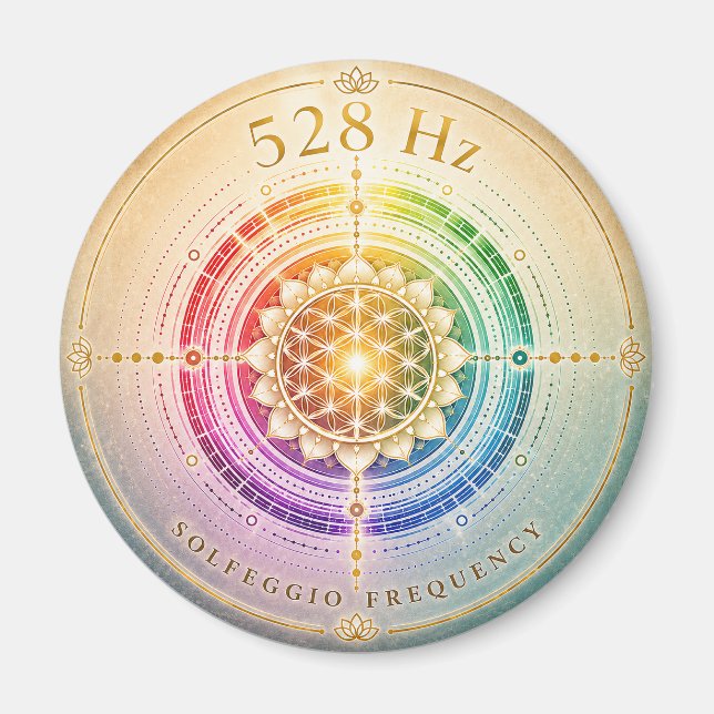 528 Hz Solfeggio Frequency Magnet  (Front)