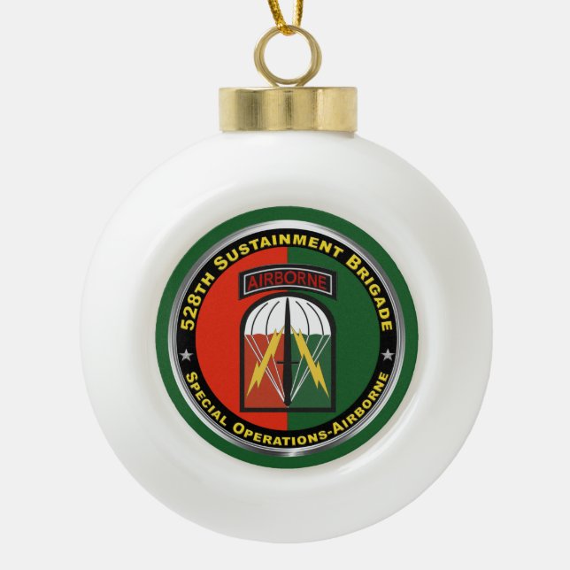 528th Sustainment Brigade  Metal Ornament (Front)