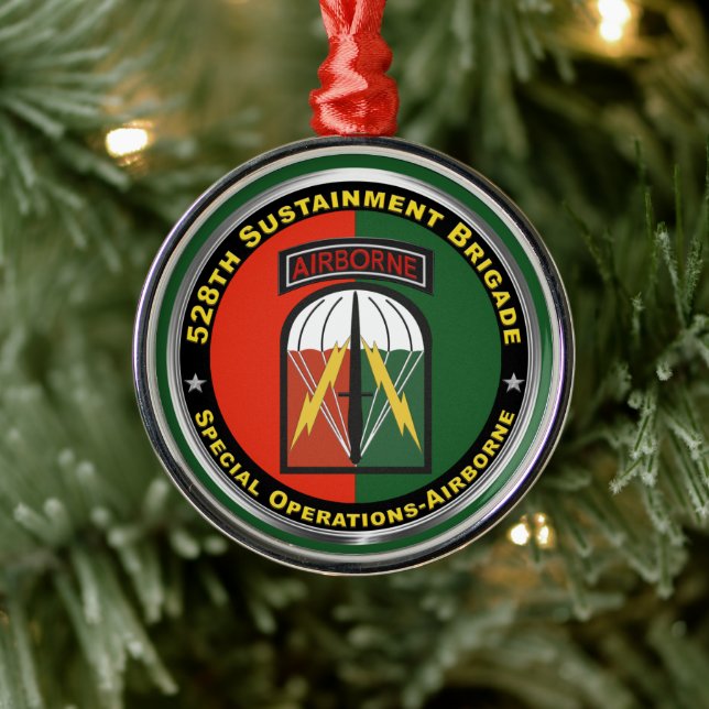 528th Sustainment Brigade  Metal Ornament (Tree)