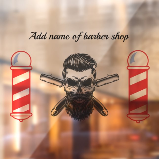 52" * 37.56" Barber Shop Window Cling (Sheet 2)