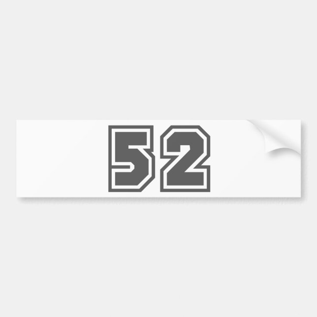52 BUMPER STICKER (Front)