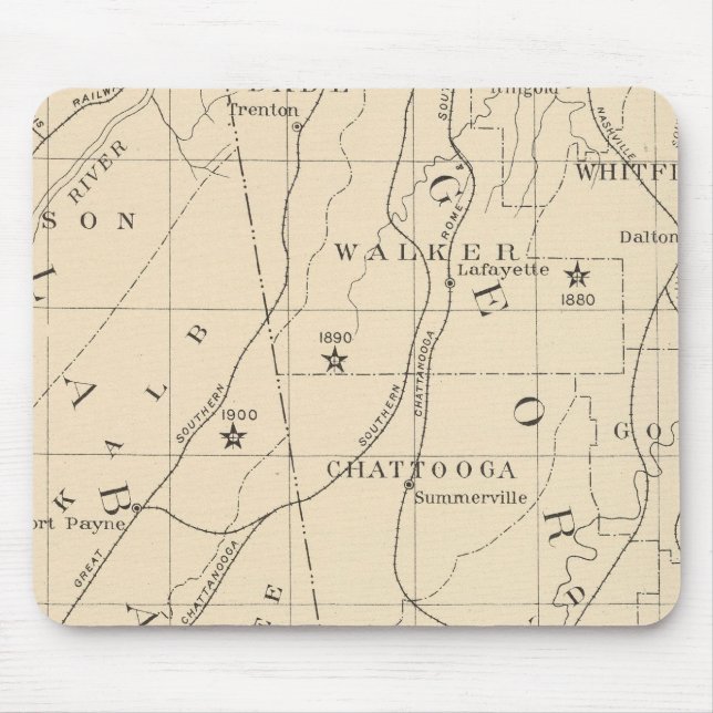 52 Centre Negro population 1880-1900 Mouse Pad (Front)