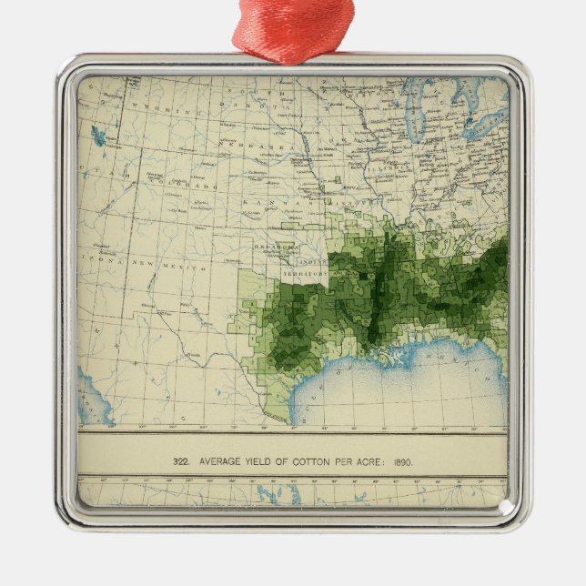 52 Cotton 1890 Metal Ornament (Front)