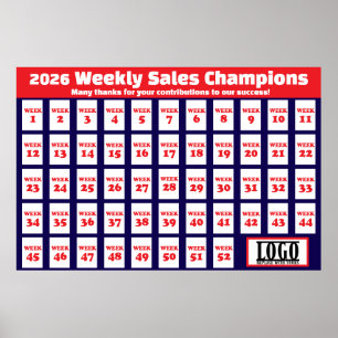 52 weekly winner employee volunteer 4x6 inch photo poster