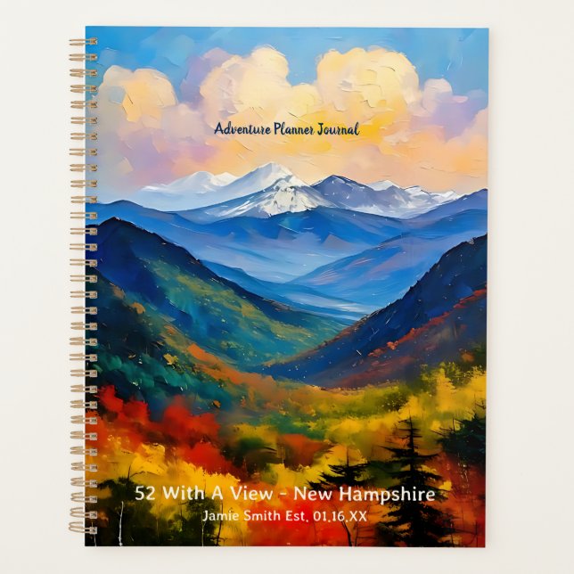 52 With A View New Hampshire Mountain Peaks Summit Planner (Front)