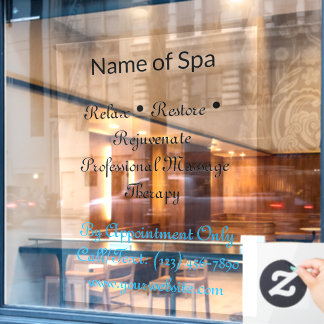 52" x 72" Spa Window Cling