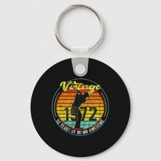 52 Year Old Gifts Vintage Golf Golfer 1972 52nd Key Ring
