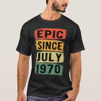 52 Years Old Awesome Since July 1970 52th Birthda T-Shirt