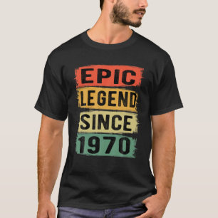 52 Years Old Bday 1970 Epic Legend - Vintage 52Nd T-Shirt