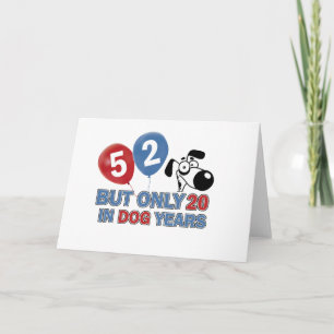 52 years Old birthday designs Card
