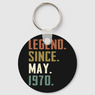 52 Years Old Legend Since May 1970 52nd birthday Key Ring