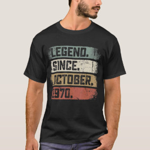 52 Years Old Legend Since October 1970 52nd Birth T-Shirt