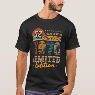 52 Yrs Old Vintage 1970 52th Birthday Bday T-Shirt