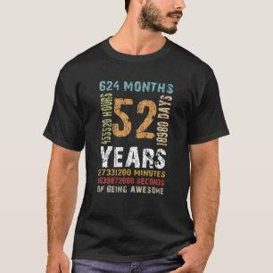 52Nd Birthday 52 Years Old Vintage Retro Decor Men T-Shirt