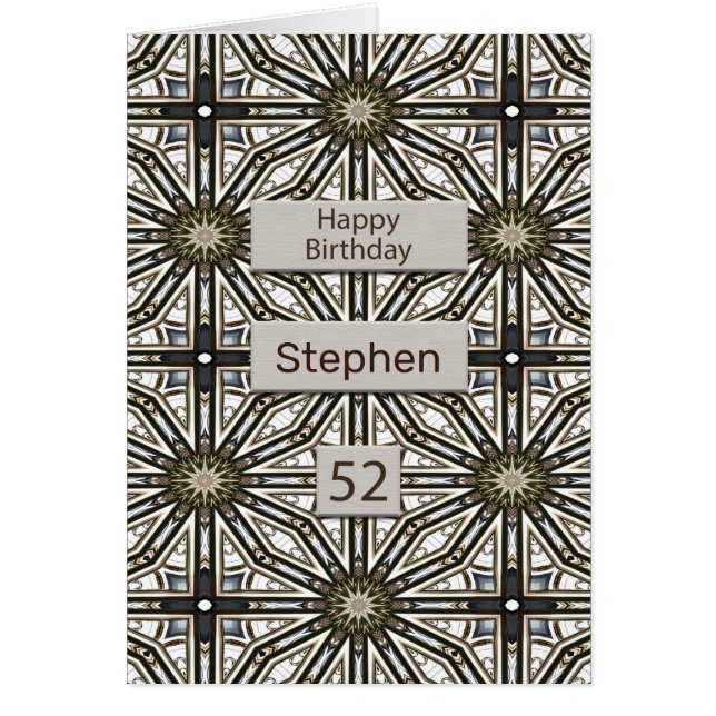 52nd Birthday Abstract Mandala Design (Front)