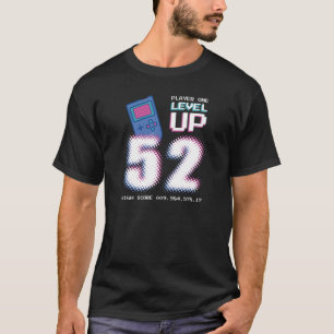 52nd Birthday Boy Girl Level 52 Unlocked Video Gam T-Shirt
