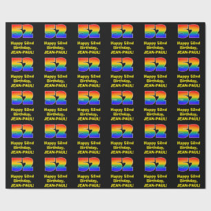 52nd Birthday: Fun, Colourful Rainbow Inspired # 5 Wrapping Paper