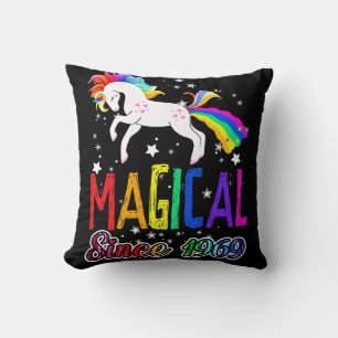 52nd Birthday Magical Farting Unicorn Rainbow 196 Cushion
