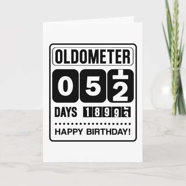 52nd Birthday Oldometer Card (Front)