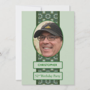 52nd Birthday Party Invitation Add a Picture and