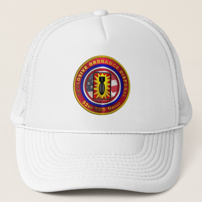 52nd Explosive Ordnance Disposal Group EOD Trucker Hat (Front)