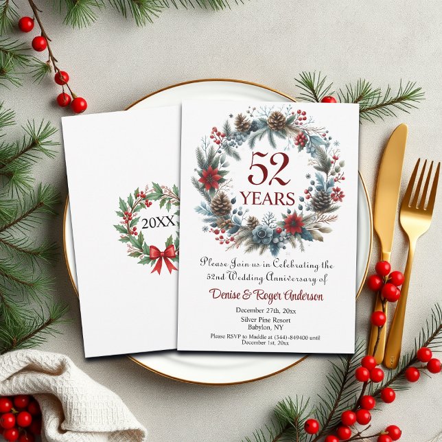 52nd Wedding Anniversary Winter Invitation (Creator Uploaded)