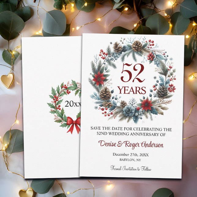52nd Wedding Anniversary Winter Save The Date (Creator Uploaded)