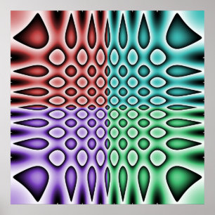 52x52 or Smaller Poster, Abstract Circles & Tears Poster