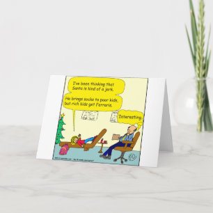 530 santa is a jerk cartoon holiday card