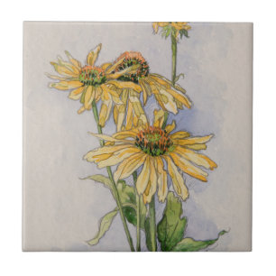 5331 Yellow Coneflowers Ceramic Tile