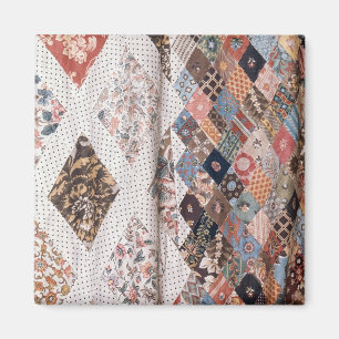 53:Detail of a patchwork quilt made by Mrs Magnet