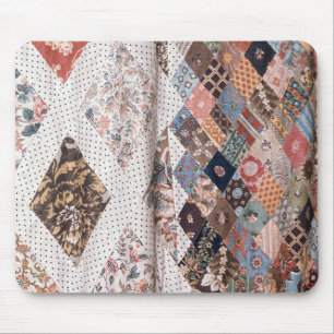 53:Detail of a patchwork quilt made by Mrs Mouse Pad