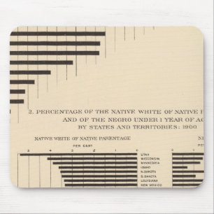 53 Negro population by states Native white Mouse Pad