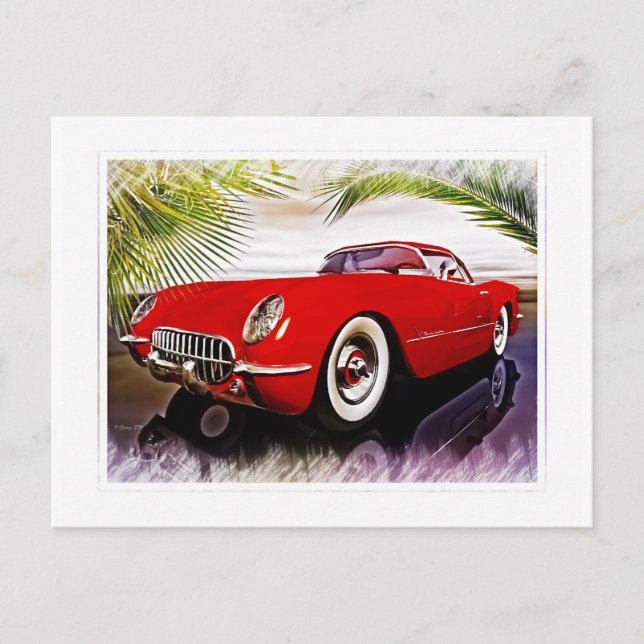 53 Vette Postcard (Front)