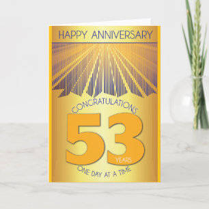 53 Year 12 Step Recovery Anniversary Customized Card