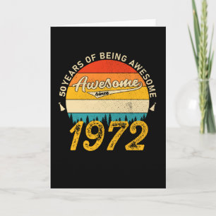 53 Year Old Bday 1972 Awesome 53rd Birthday Gift Card