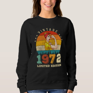 53 Year Old Bday 1972 Vintage 53rd Birthday Women Sweatshirt