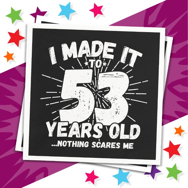 53 Year Old Sarcastic Meme Funny 53rd Birthday Napkin (Creator Uploaded)