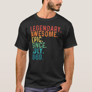 53 Years Old Awesome Since July 1969 53th Birthda T-Shirt