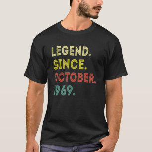 53 Years Old Legend Since October 1969 53rd Birth T-Shirt