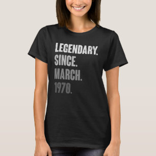 53 Years Old Vintage 1970 Birthday March 53rd Deco T-Shirt