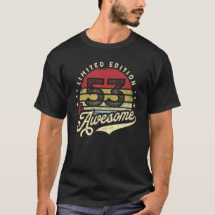53 Yr Old Awesome 53rd Birthday Party Retro T-Shirt
