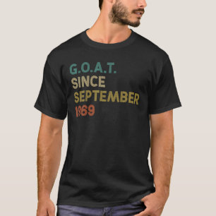 53Rd Birthday 53 Years Old GOAT Since September 19 T-Shirt
