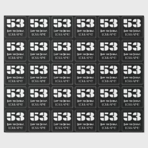 53rd Birthday: Art Deco Inspired Look "53" & Name Wrapping Paper