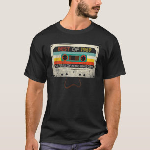 53rd Birthday  Best Of 1969 Retro Cassette Tape Vi T-Shirt