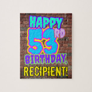 53rd Birthday ~ Fun, Urban Graffiti Inspired Look Jigsaw Puzzle