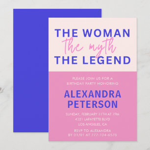 53rd birthday invitations Humour Woman Myth Legend