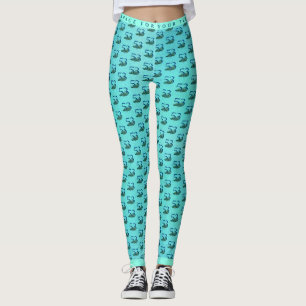 53rd Birthday or Anniversary Peacock Feathers Leggings