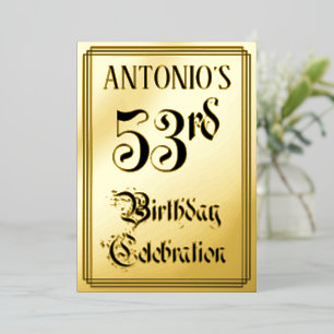 53rd Birthday Party — Elegant Script + Custom Name