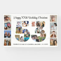 53rd Birthday Party Number 53 Photo Collage